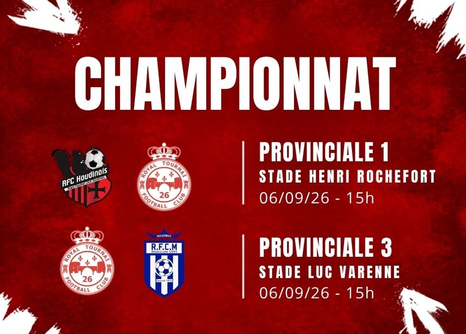 Matchs de nos P1 et P3 ce 6 septembre