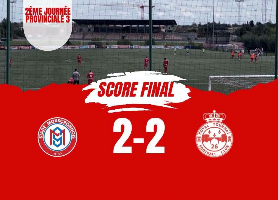 P3 | Partage des points à Mouscron lors de la 2e journée (2-2)